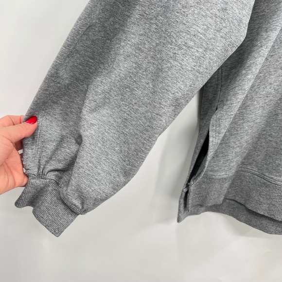 Lululemon Grey Mock Neck Cutout Long Sleeve Sweatshirt‎ Women's Size 12 - Picture 5 of 12